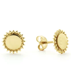 Fashion LAGOS 18K Gold Circle Stud Earrings