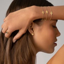 Clearance LAGOS 18K Gold Circle Stud Earrings