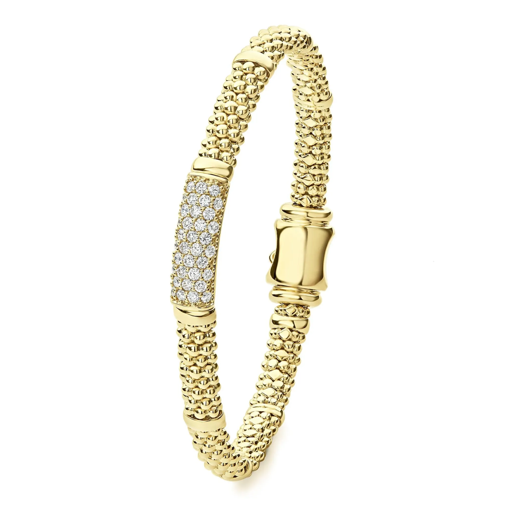 Hot LAGOS 18K Gold Diamond Bracelet | 6Mm