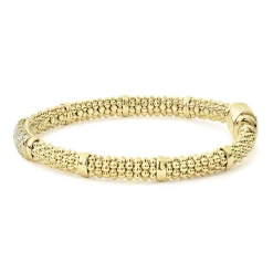 Hot LAGOS 18K Gold Diamond Bracelet | 6Mm