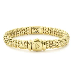Fashion LAGOS 18K Gold Diamond Bracelet | 9Mm