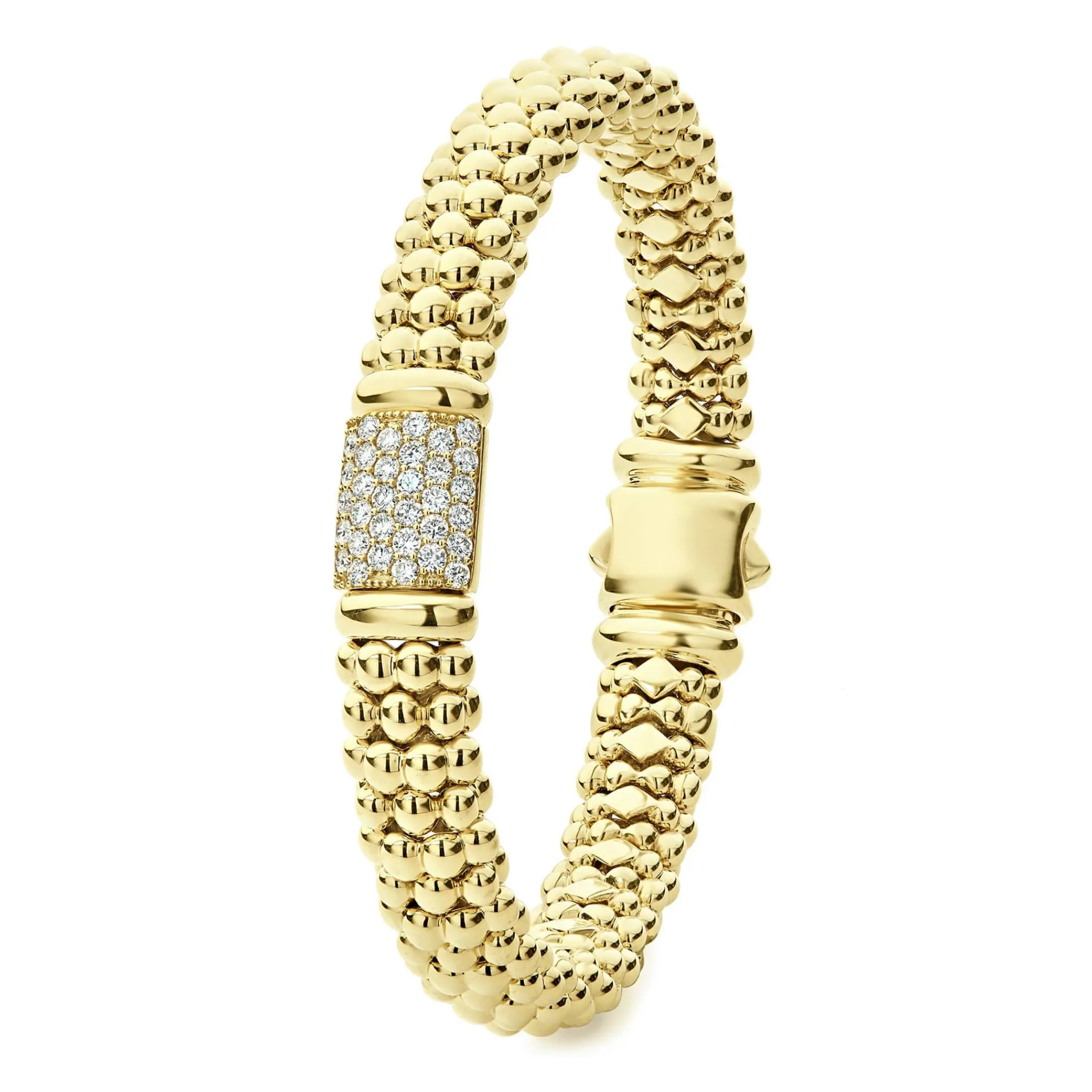 Shop LAGOS 18K Gold Diamond Bracelet | 9Mm