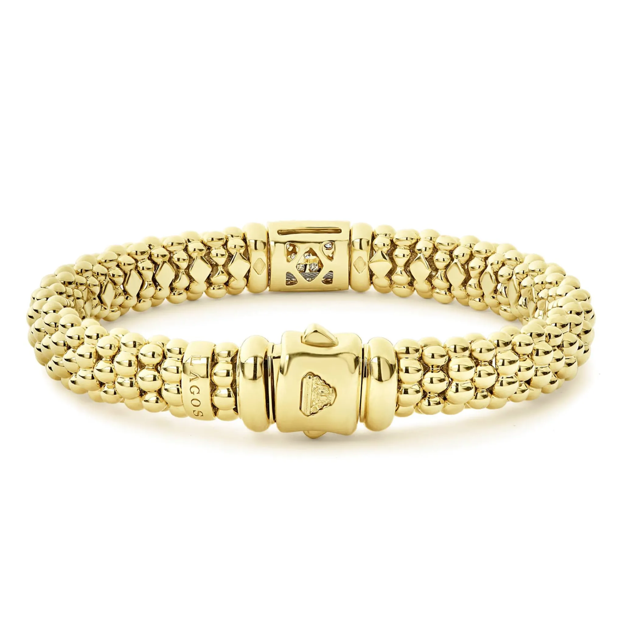 Shop LAGOS 18K Gold Diamond Bracelet | 9Mm