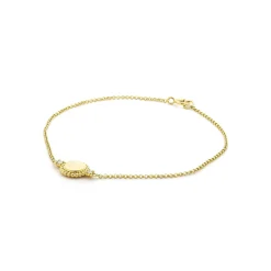 New LAGOS 18K Gold Diamond Circle Bracelet