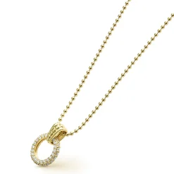 Shop LAGOS 18K Gold Diamond Circle Pendant Necklace