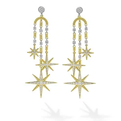Clearance LAGOS 18K Gold Diamond Drop Earrings