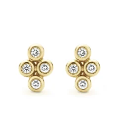 Outlet LAGOS 18K Gold Diamond Stud Earrings