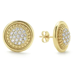 Shop LAGOS 18K Gold Diamond Stud Earrings