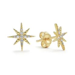 Fashion LAGOS 18K Gold Diamond Stud Earrings