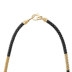 Cheap LAGOS 18K Gold Large Station Ceramic Beaded Necklace | 3Mm