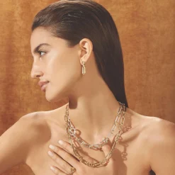 Outlet LAGOS 18K Gold Link Drop Earrings