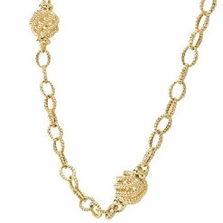 New LAGOS 18K Gold Open Ball Link Necklace