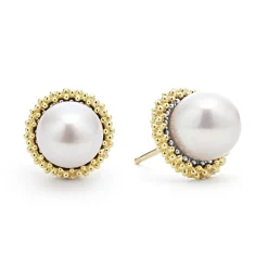 Best Sale LAGOS 18K Gold Pearl Earring And Necklace Gift Set