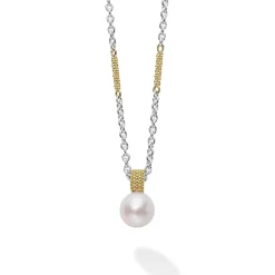 Best Sale LAGOS 18K Gold Pearl Earring And Necklace Gift Set