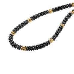 Cheap LAGOS 18K Gold Small Station Ceramic Beaded Necklace | 5Mm