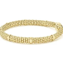 Cheap LAGOS 18K Gold Station Caviar Bracelet | 6Mm