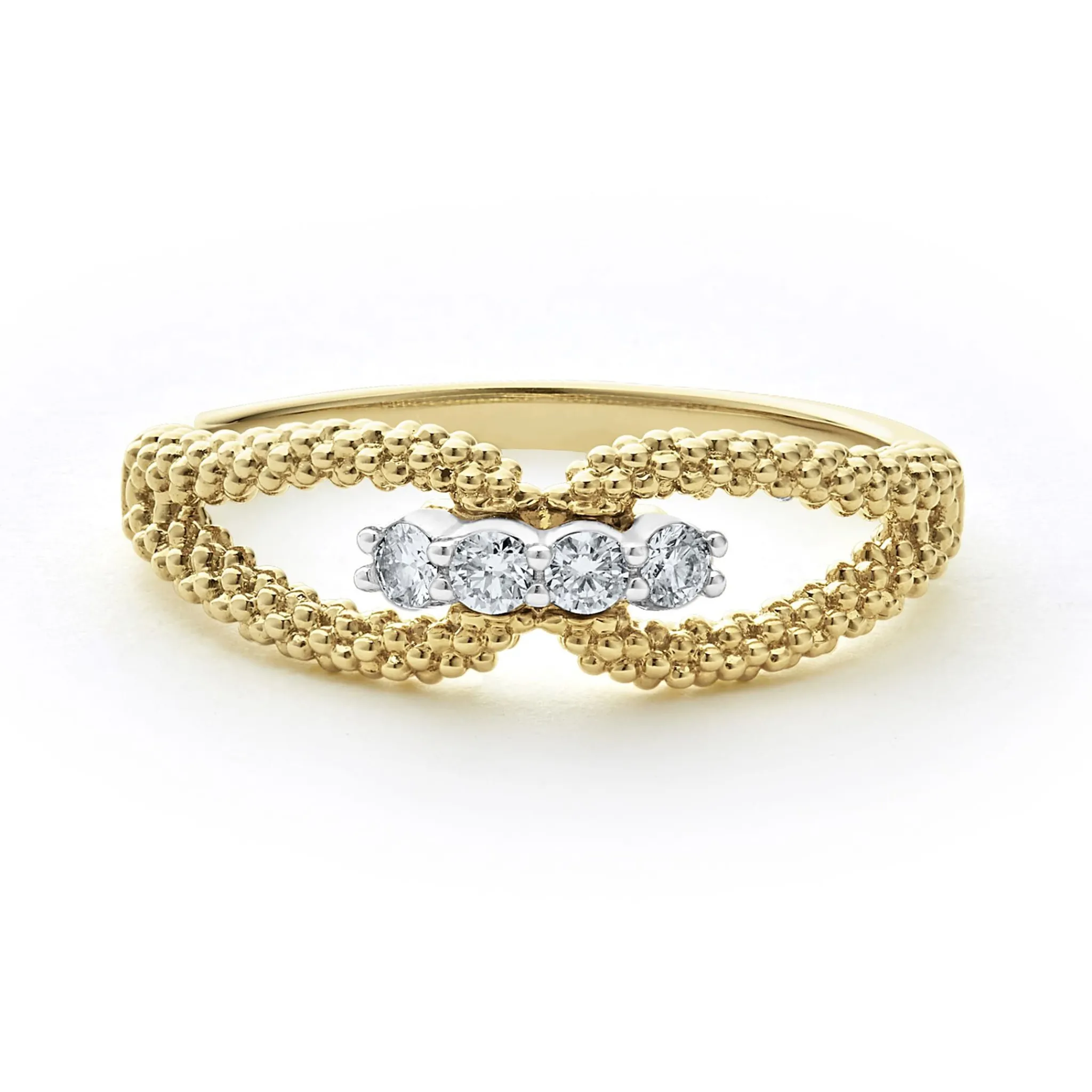 Flash Sale LAGOS 18K Gold Superfine Diamond Center Ring