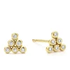 Best Sale LAGOS 18K Gold Triangle Diamond Stud Earrings