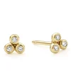 New LAGOS 18K Gold Triangle Diamond Stud Earrings