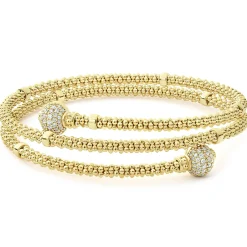 Shop LAGOS 18K Gold Wrap Diamond Bracelet