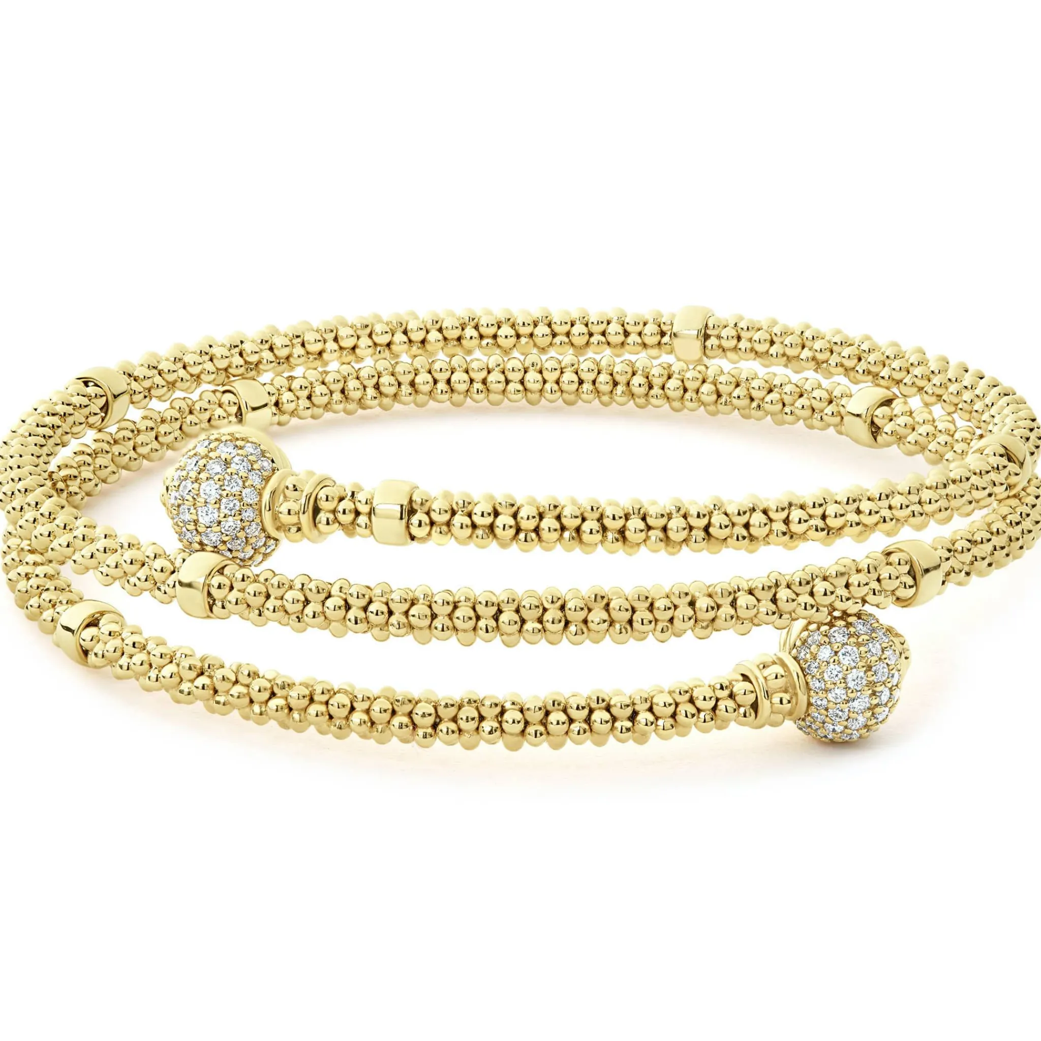 Shop LAGOS 18K Gold Wrap Diamond Bracelet