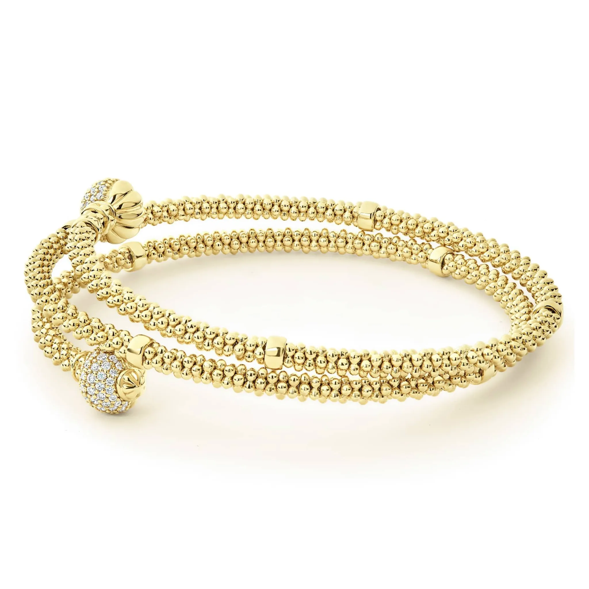 Shop LAGOS 18K Gold Wrap Diamond Bracelet