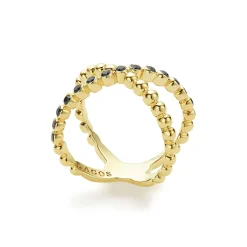 Clearance LAGOS 18K Gold X Black Diamond Ring