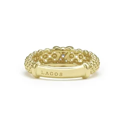 Shop LAGOS 18K Gold X Caviar Diamond Ring
