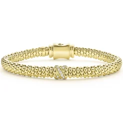 Online LAGOS 18K Gold X Diamond Caviar Bracelet | 6Mm