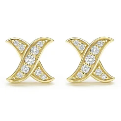 Store LAGOS 18K Gold X Diamond Stud Earrings