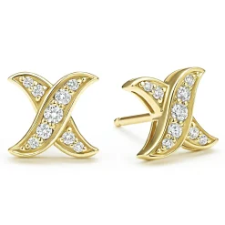 Best LAGOS 18K Gold X Diamond Stud Earrings
