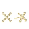 Best Sale LAGOS 18K Gold X Diamond Stud Earrings