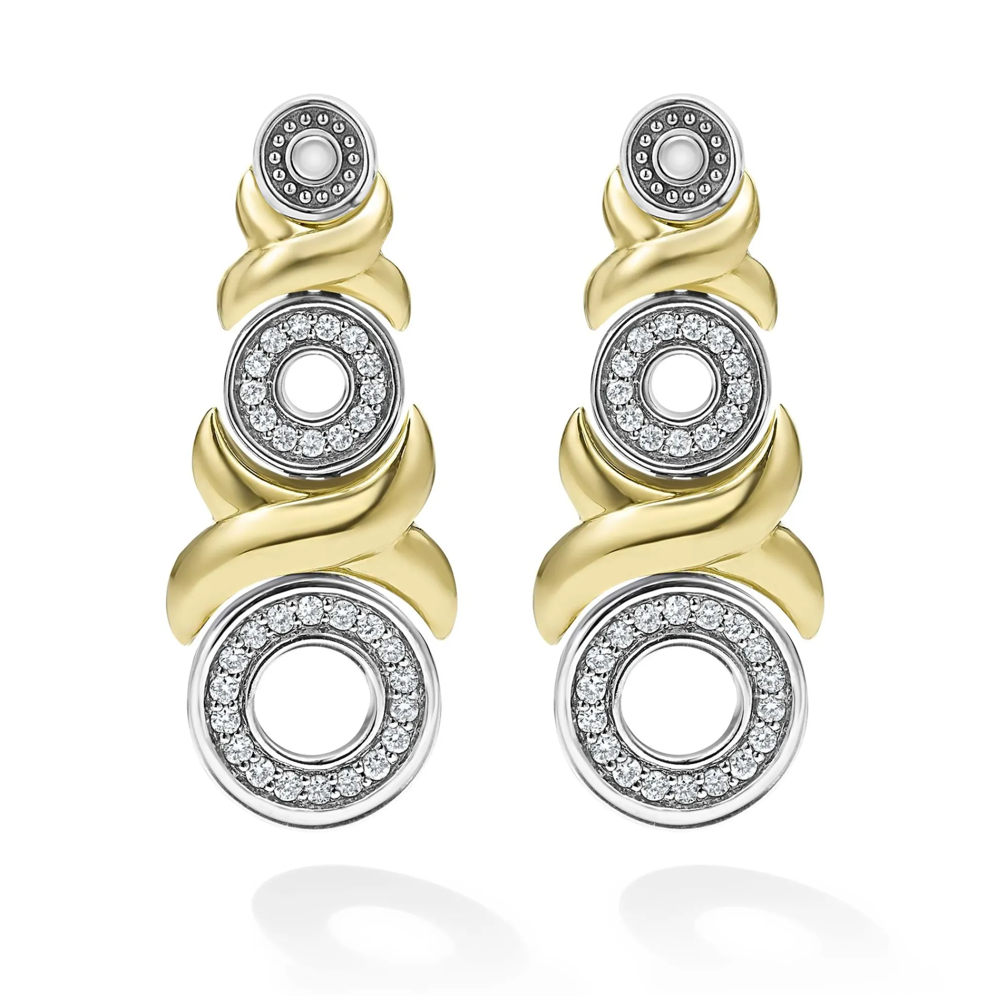 Cheap LAGOS 18K Gold Xo Diamond Drop Earrings