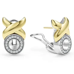 Online LAGOS 18K Gold Xo Diamond Earrings