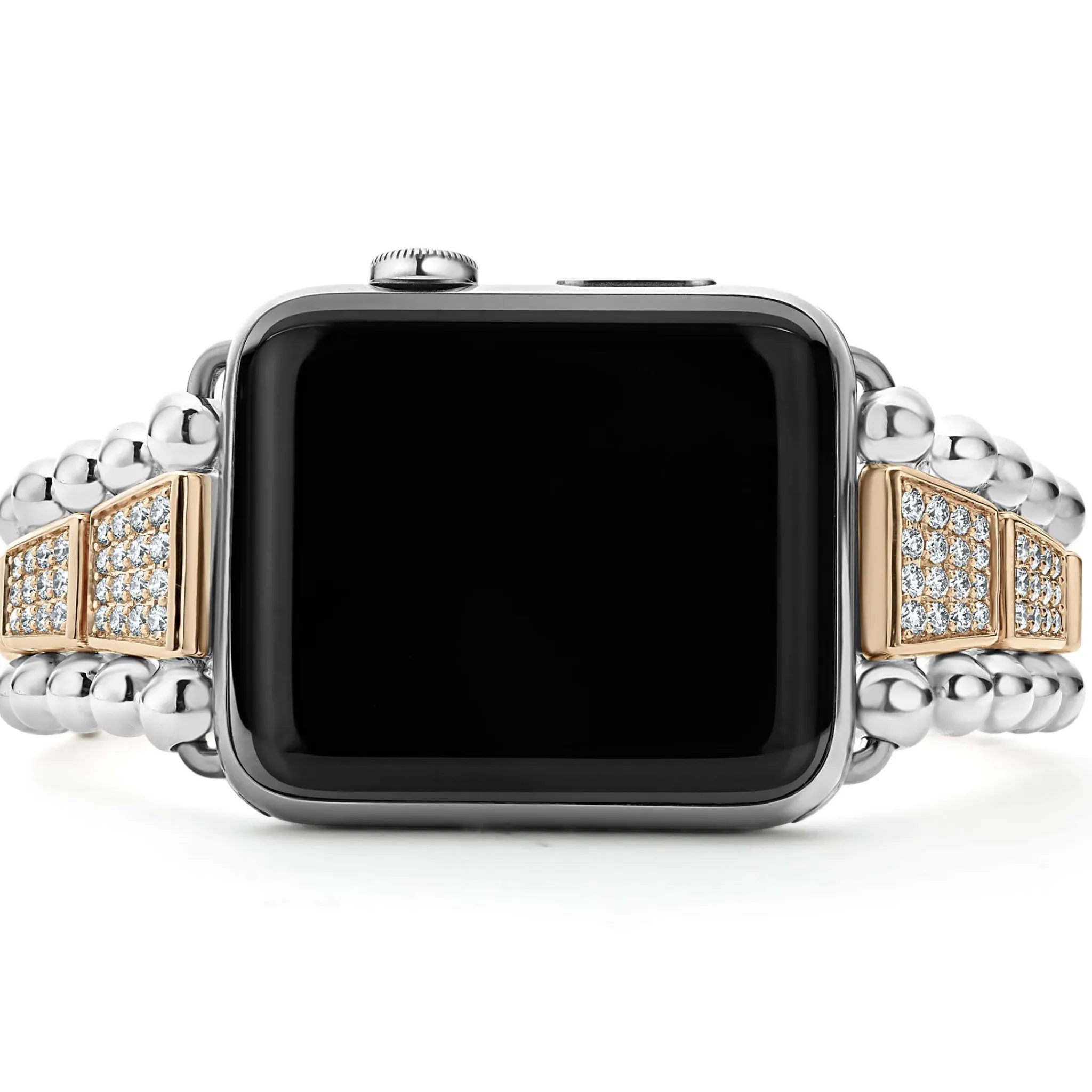 Online LAGOS 18K Rose Gold And Sterling Silver Half Diamond Watch Bracelet-42-49Mm