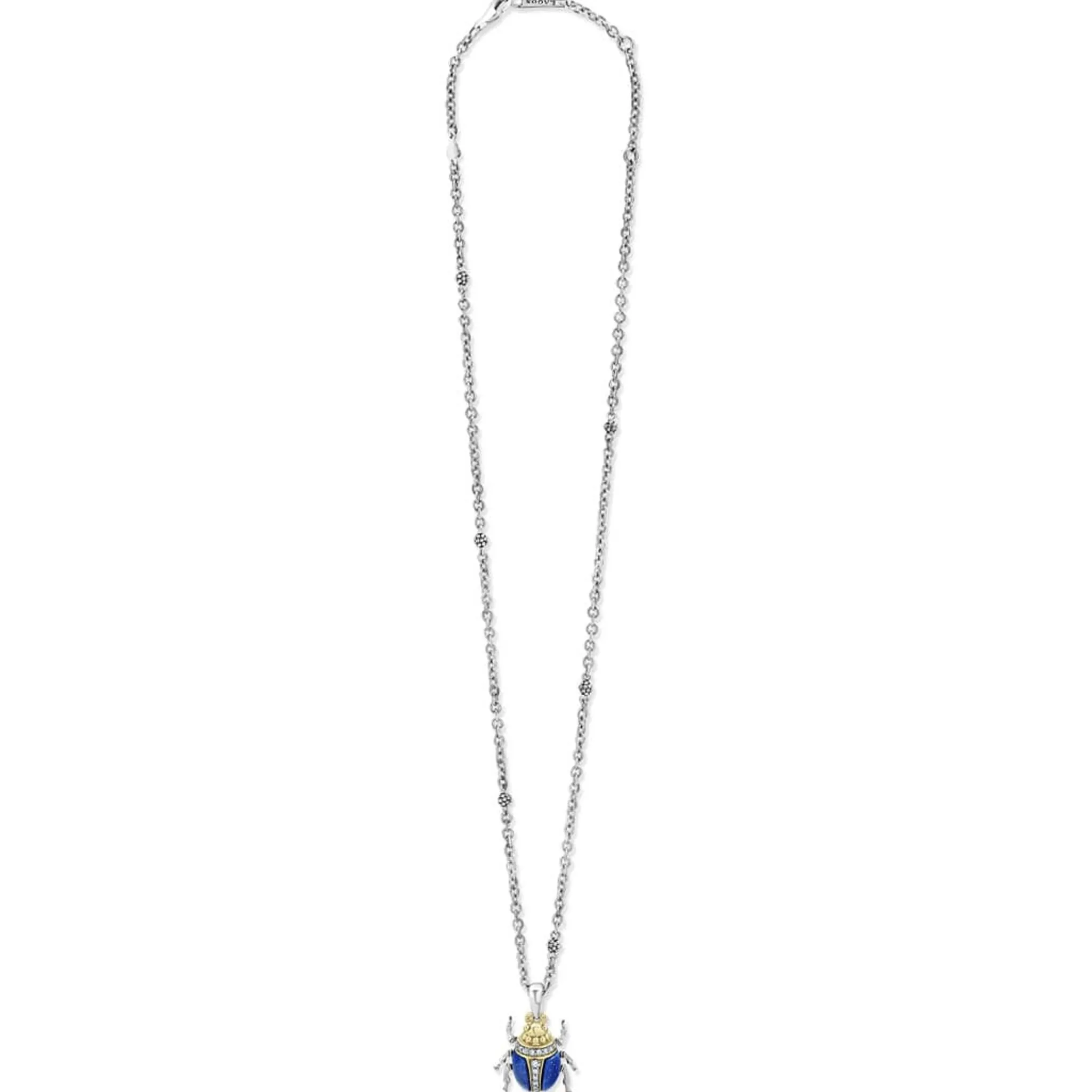 Flash Sale LAGOS Lapis Beetle Diamond Pendant Necklace