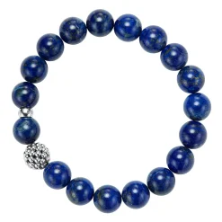 Discount LAGOS Lapis Silver Station Bead Bracelet