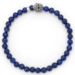 Shop LAGOS Lapis Skull Bracelet
