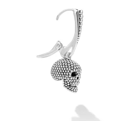 New LAGOS Large Caviar Beaded Skull Earring