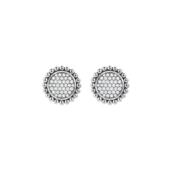 Fashion LAGOS Large Caviar Circle Diamond Earrings