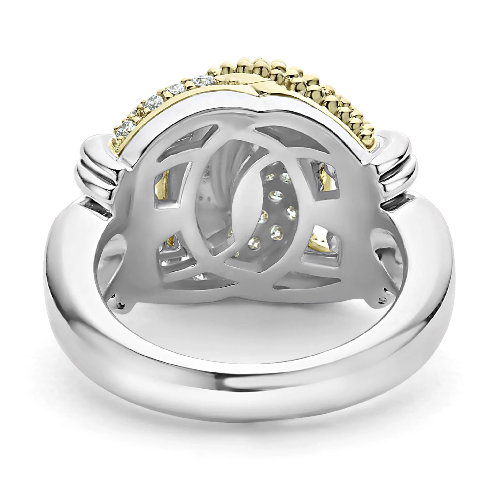 Hot LAGOS Large Caviar Diamond Knot Ring