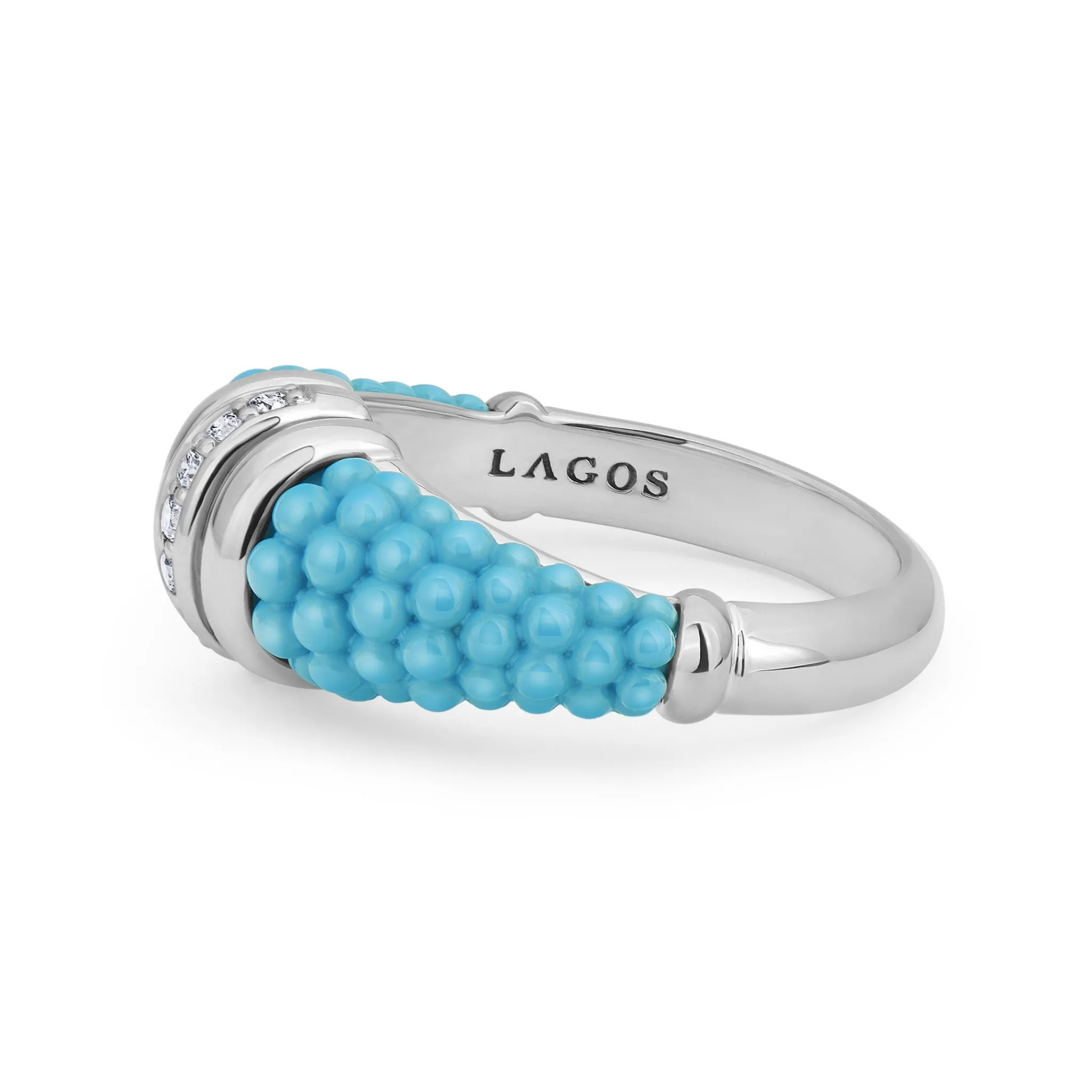 Discount LAGOS Large Ceramic Diamond Stacking Ring