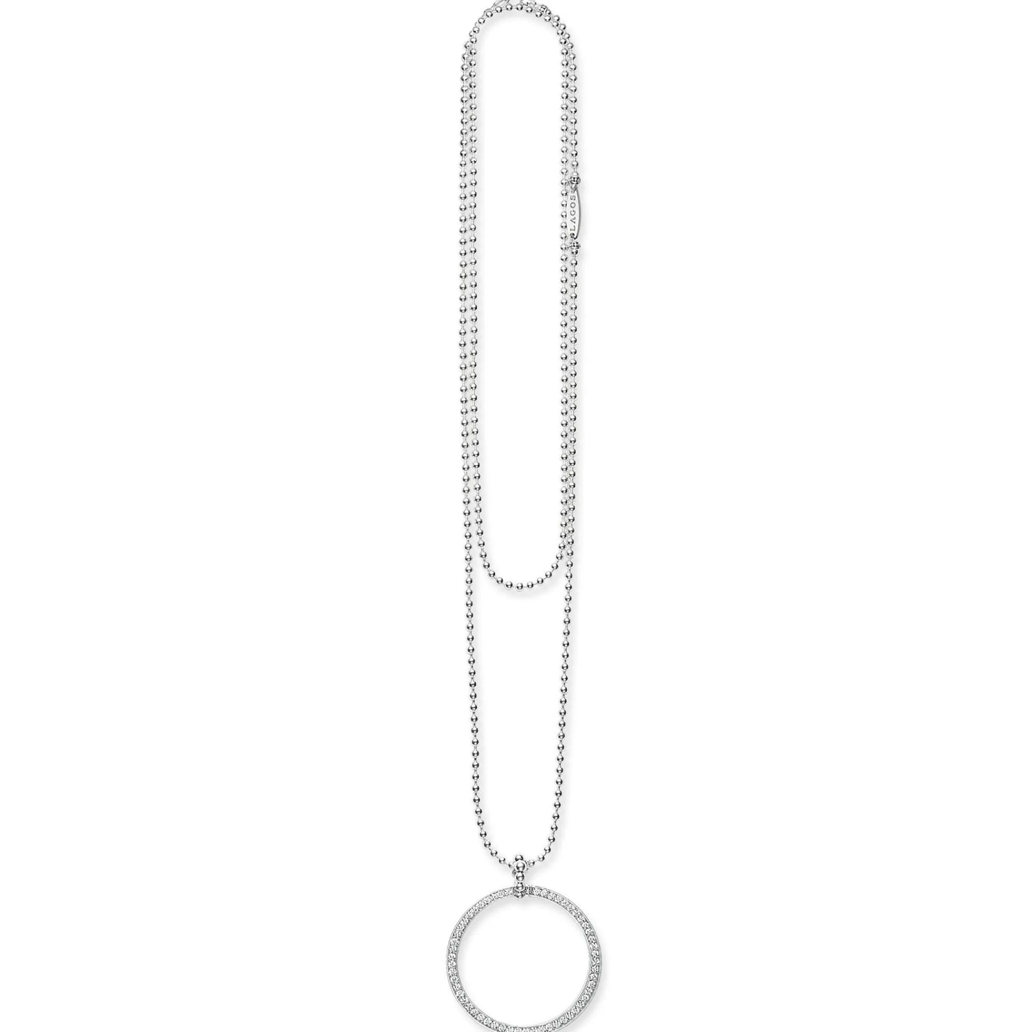 Fashion LAGOS Large Diamond Circle Pendant Necklace