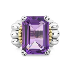 Sale LAGOS Large Emerald-Cut Amethyst Ring