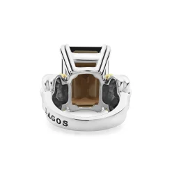 Sale LAGOS Large Emerald-Cut Smokey Quartz Ring