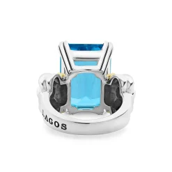 Online LAGOS Large Emerald-Cut Swiss Blue Topaz Ring