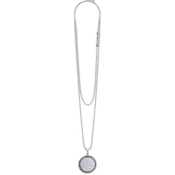 New LAGOS Large Mother Of Pearl Circle Pendant Necklace