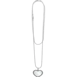 Hot LAGOS Large Mother Of Pearl Heart Pendant Necklace