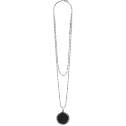 Online LAGOS Large Onyx Circle Pendant Necklace