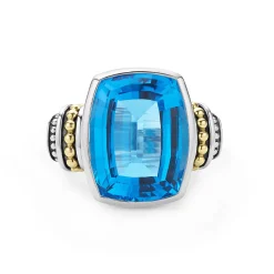 Hot LAGOS Large Swiss Blue Topaz Statement Ring